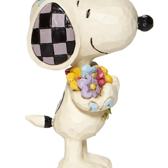 Jim Shore Peanuts Collection Snoopy With Flowers Mini Figure, New In Box!!! - Picture 4 of 7